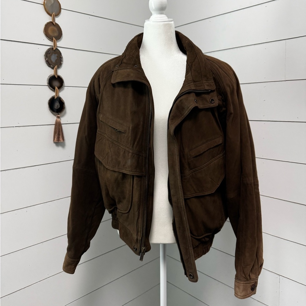 Vintage Wilson’s Brown Leather Bomber Jacket